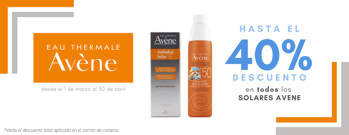 AVENE / Solares hasta el 40% DESCUENTO