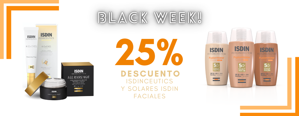 BLACK WEEK / Isdinceutics y solares faciales ISDIN 25% DESCUENTO