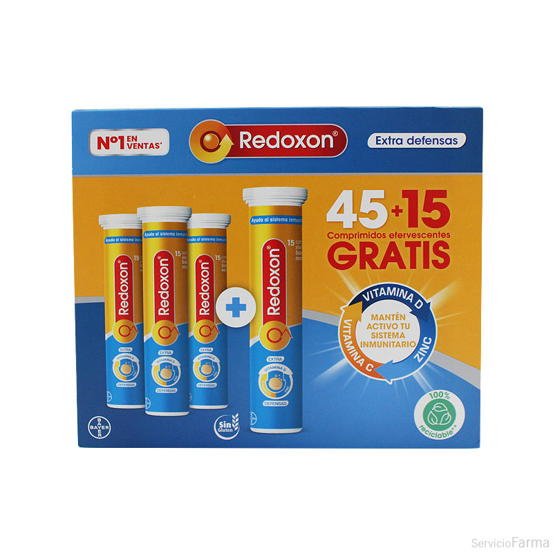 Redoxon Extra Defensas 45 comprimidos efervescentes + 15 GRATIS