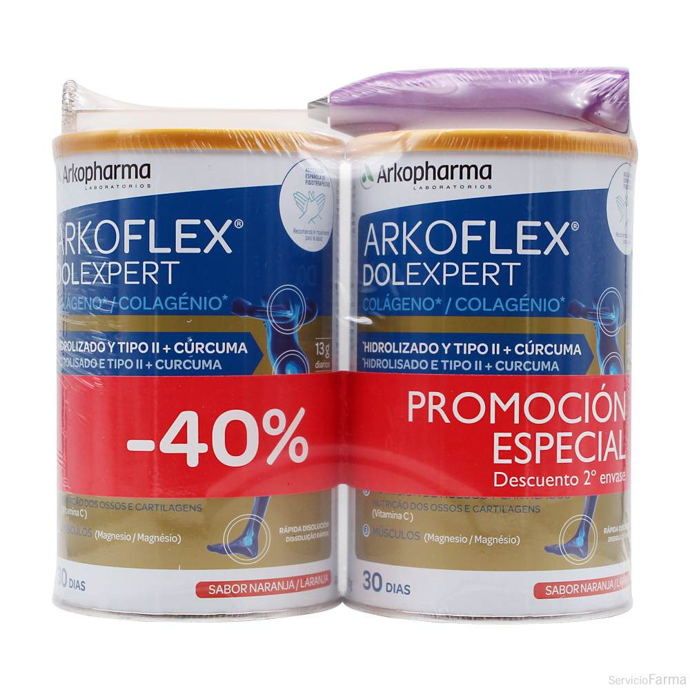 Duplo Arkoflex Dolexpert Colágeno Sabor naranja 390 g Arkopharma