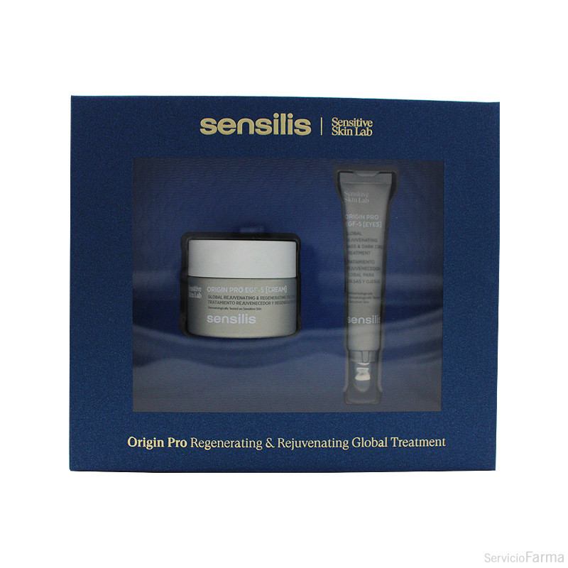 COFRE Sensilis Origin Pro EGF 5 Crema rejuvenecedora 50 ml + REGALO Contorno de ojos