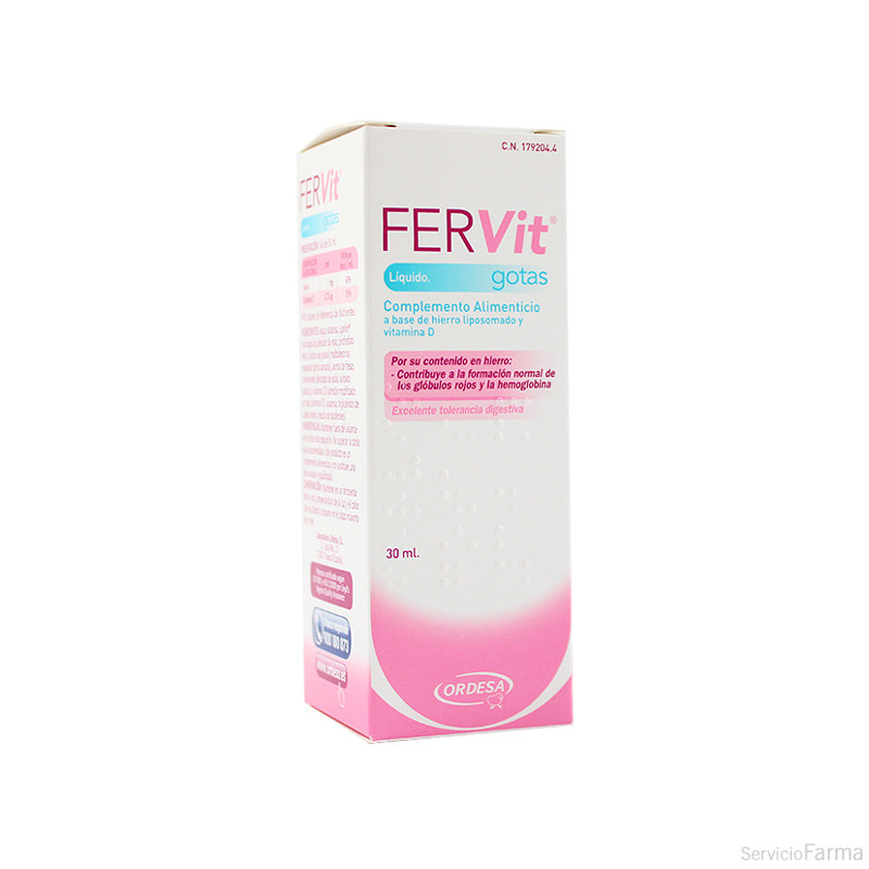 Fervit Líquido en gotas Hierro y vitamina D 30 ml