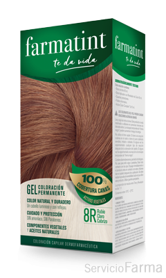 Farmatint 8R Rubio Claro Cobrizo Gel (150 ml) 