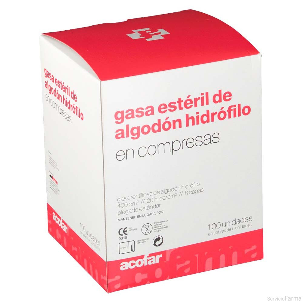 Comprar Gasas estériles 100 uds online. Envío gratis.