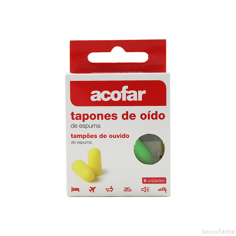 TAPONES OIDOS ACOFARMA ESPUMA 6 U