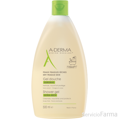 Aderma Gel de ducha Sobregraso 500 ml