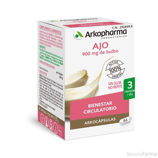 Arkocápsulas Ajo 84 cápsulas Arkopharma 