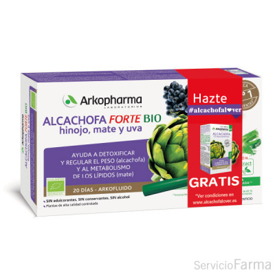 Arkofluido Alcachofa Forte Bio 20 ampollas / Arkopharma