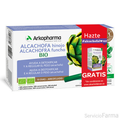 Arkofluido Alcachofa e Hinojo Bio 20 ampollas / Arkopharma
