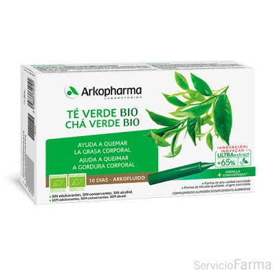 Arkofluido Té Verde / Arkopharma 20 ampollas