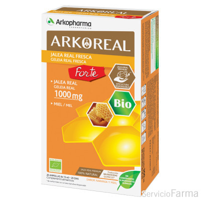 Arkoreal Jalea Real Forte 1000 mg 20 ampollas Arkopharma 