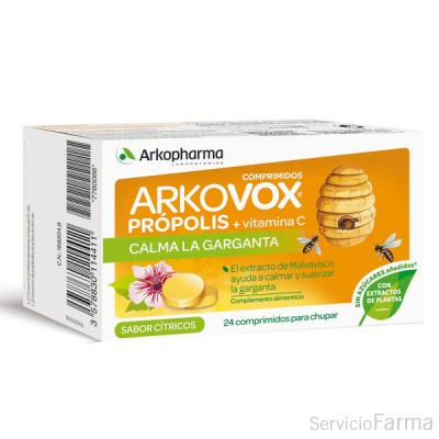 Arkovox Própolis + Vitamina C Sabor Cítricos 24 comprimidos / Arkopharma