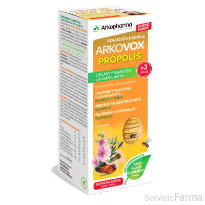 Arkovox Própolis Solución bebible Sabor fresa Familia 140 ml