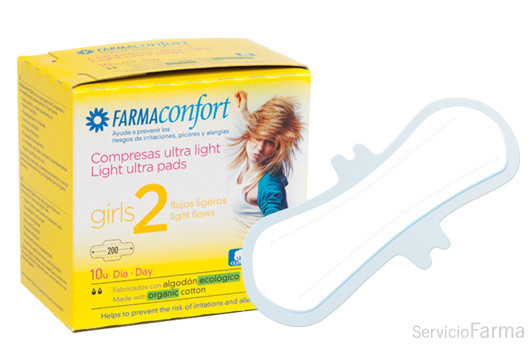 Farmaconfort Girls 2 / Compresas Ultra Light Día 10 uds