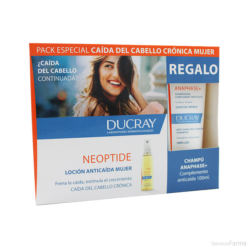 Ducray Neoptide Loción Anticaída Mujeres Caída crónica 3 x 30 ml + REGALO