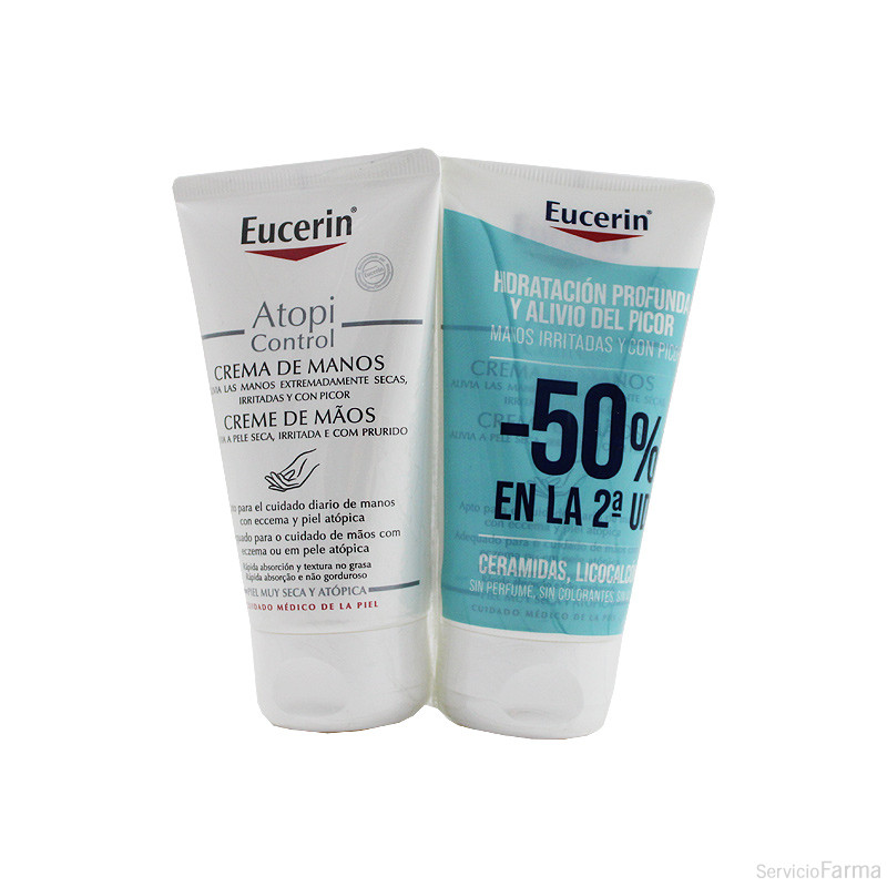 Duplo Eucerin AtopiControl Crema de manos