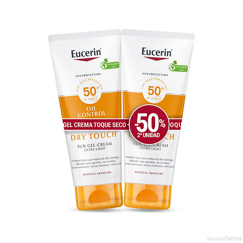 DUPLO Eucerin Sun Oil Control Gel crema Ultraligero Toque seco 2 x 200 ml