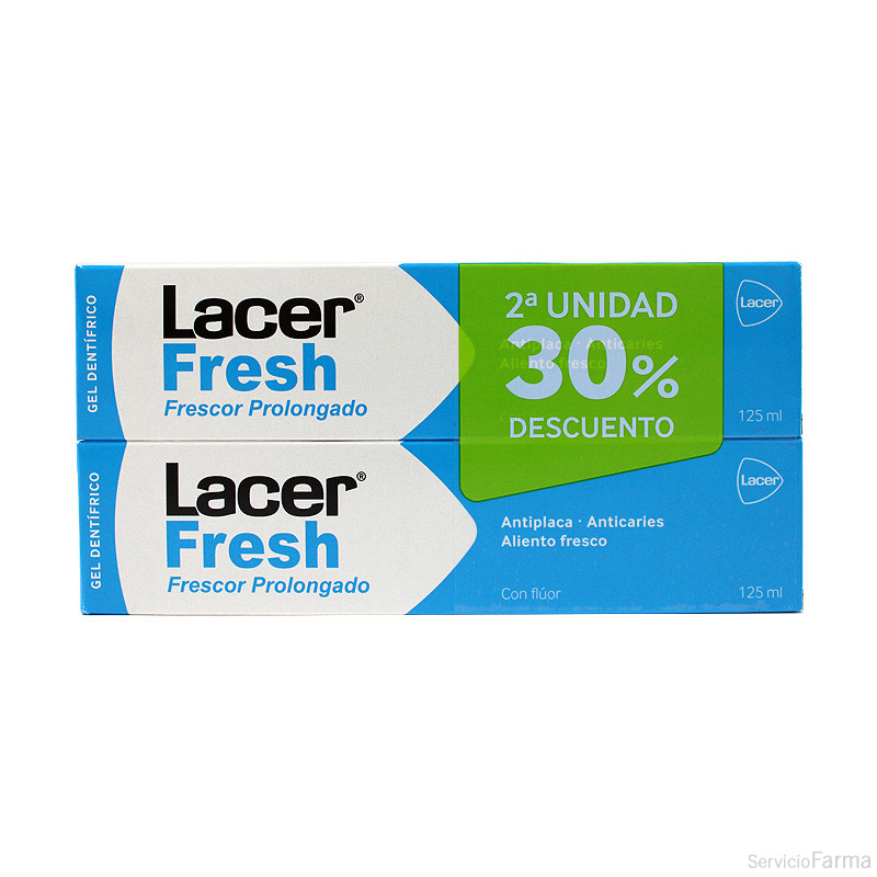 DUPLO Lacer Fresh Gel Dentífrico Frescor prolongado 2 x 125 ml