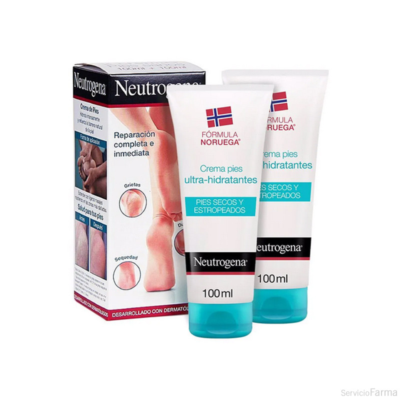 DUPLO Neutrogena Crema de pies Ultra hidratante 2 x 100 ml