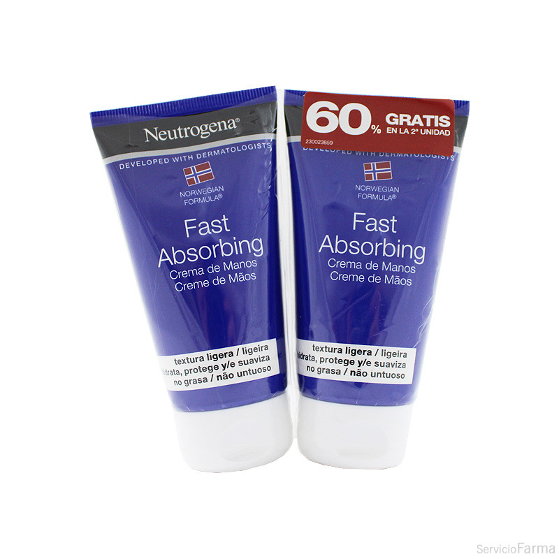Duplo Neutrogena Crema de Manos Rápida Absorción Fast Absorbing  2 x 75 ml