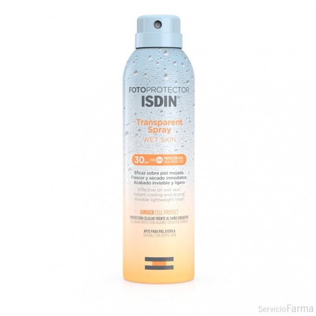 Fotoprotector Isdin Transparent Spray Wet Skin SPF30 250 ml