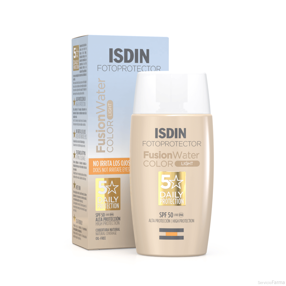 Fotoprotector Isdin Fusion Water Color Tono LIGHT SPF50 50 ml