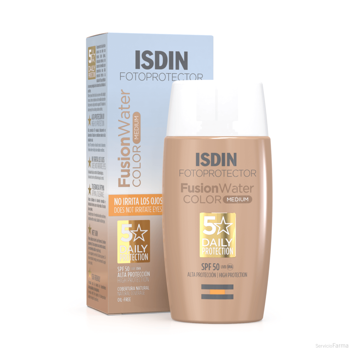 Fotoprotector Isdin Fusion Water Color Tono MEDIUM SPF50 50 ml