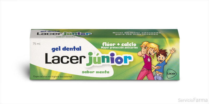Lacer Junior Gel Dental Sabor Menta 75 ml