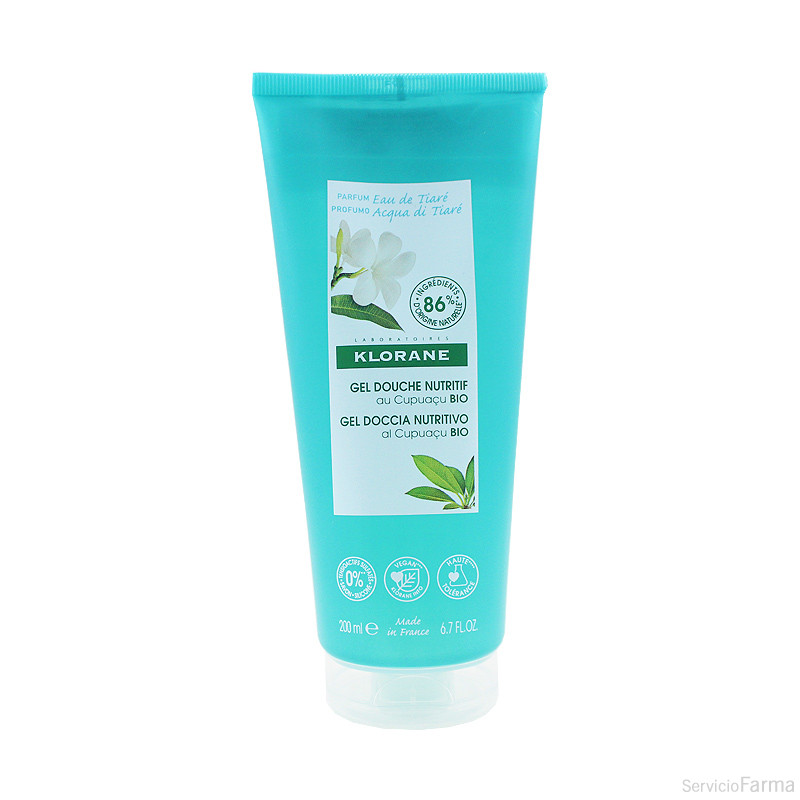 Klorane Gel de Ducha Agua de Tiaré 200 ml