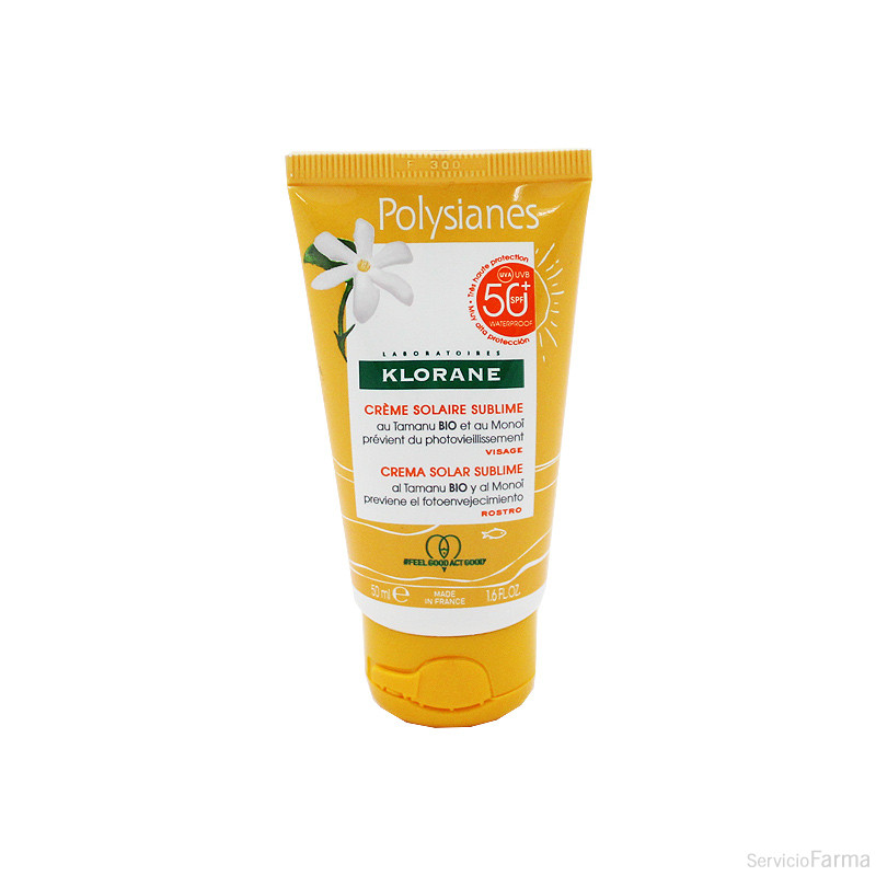 Klorane Polysianes Crema solar sublime rostro SPF50+ 50 ml