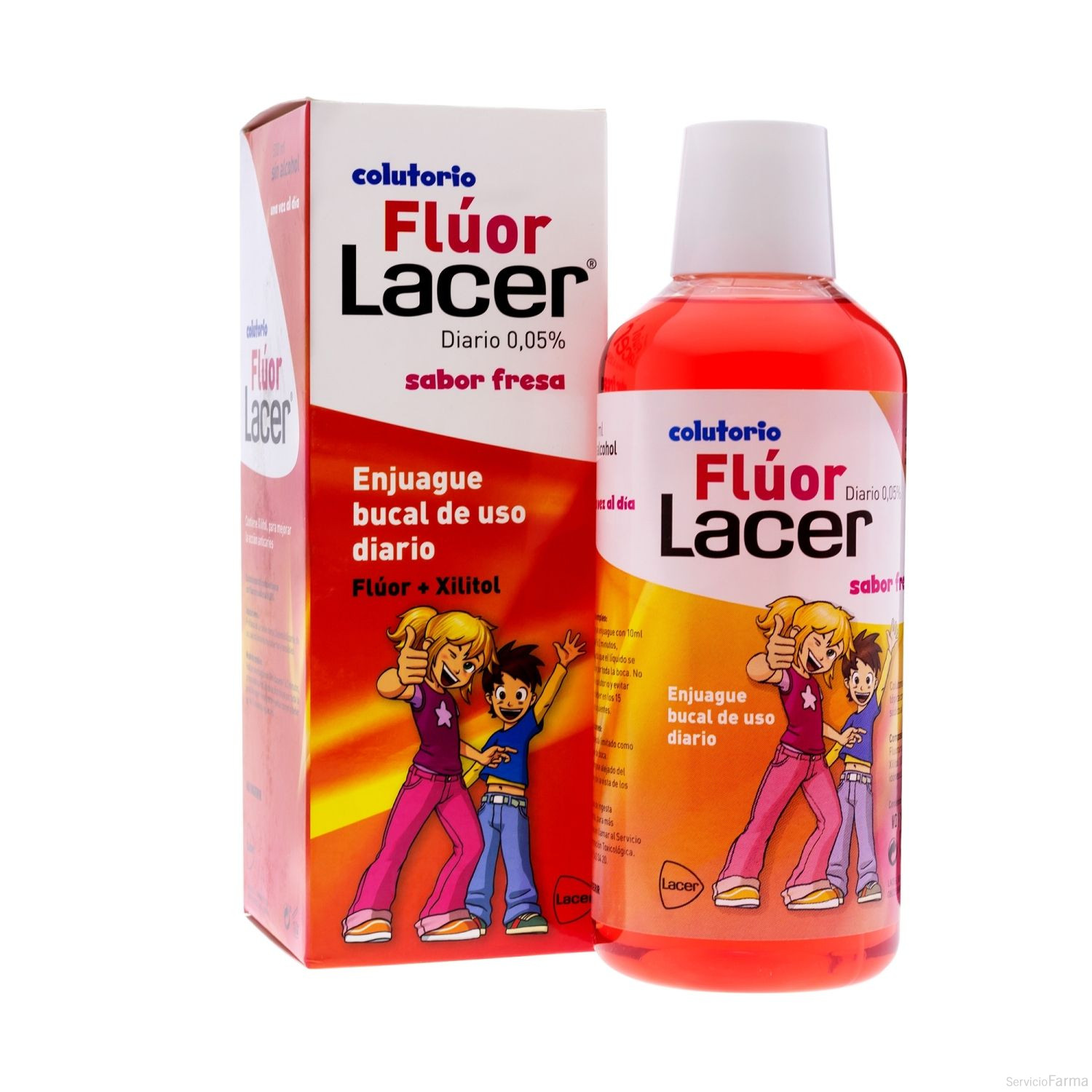Flúor Lacer Junior Colutorio Sabor Fresa 500 ml