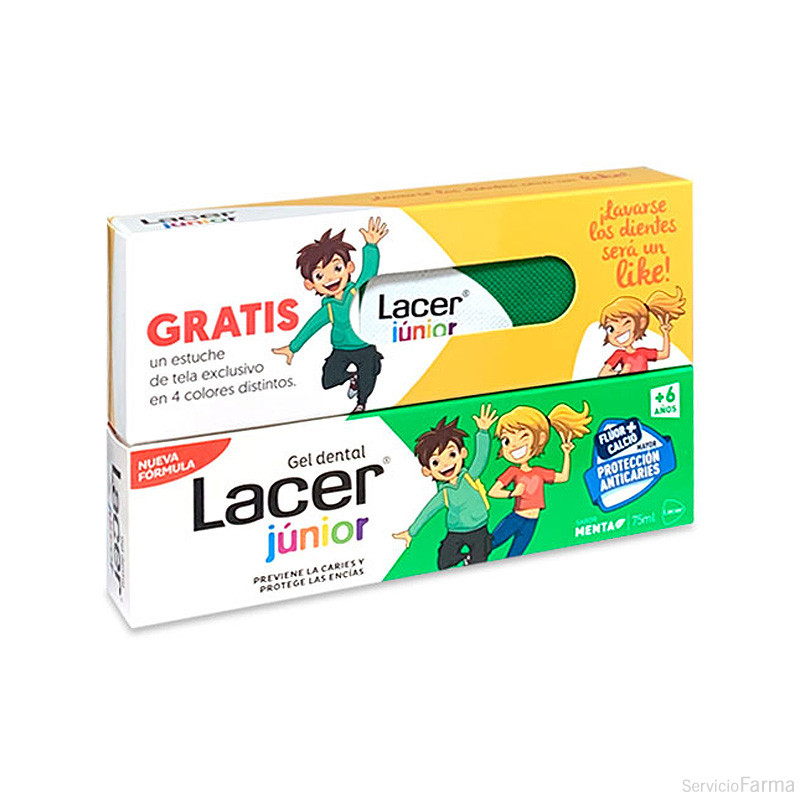 Lacer Junior Gel Dental Sabor Fresa, 75 ml