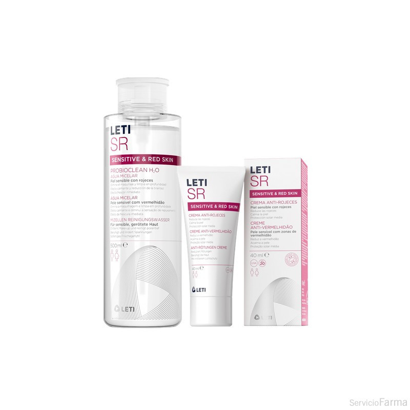 Pack LetiSR Crema antirojeces + ProbioClean Agua micelar