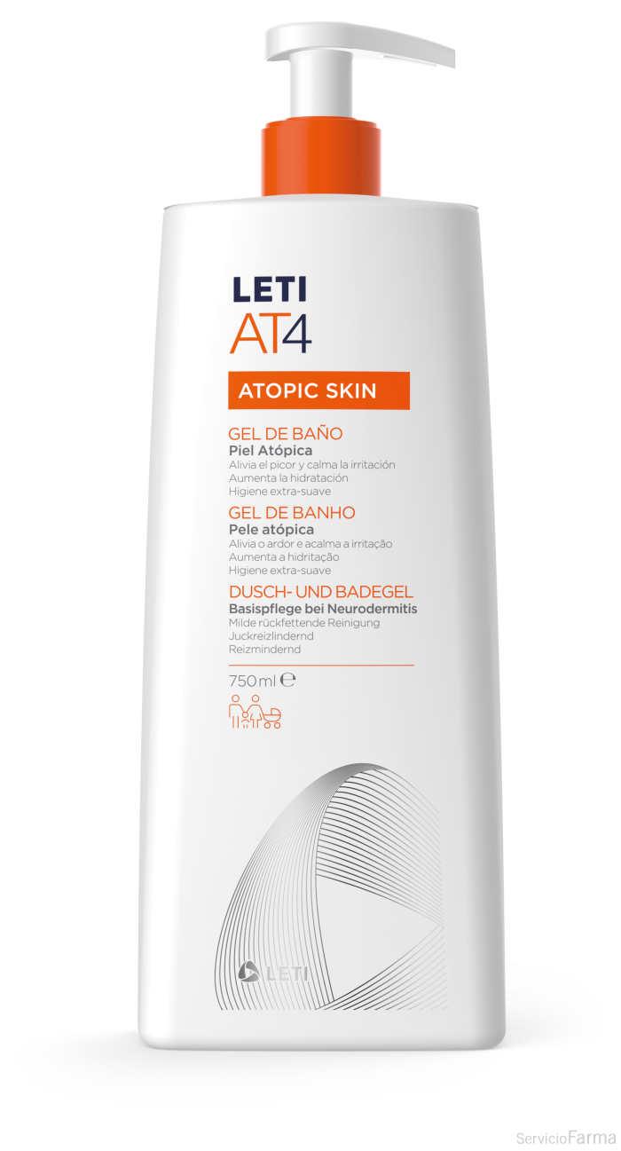 Leti AT4 Gel de Baño Piel atópica 750 ml 