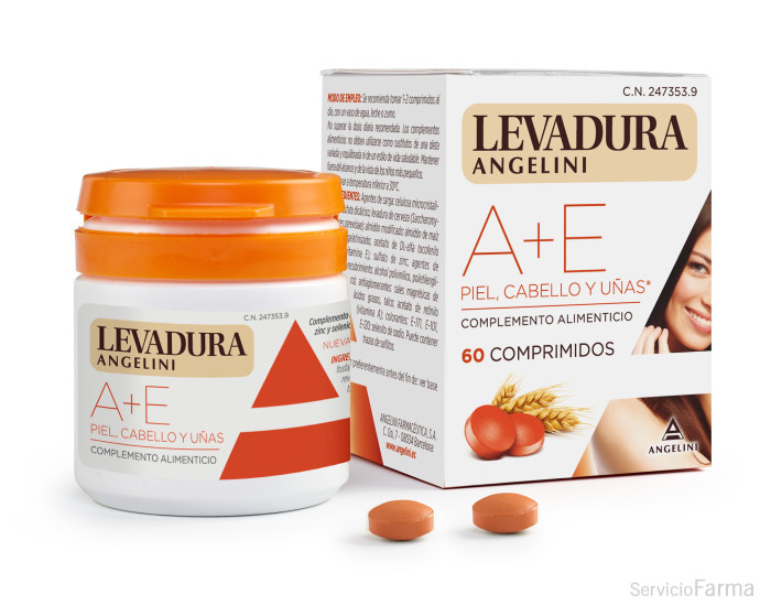 Levadura A+E Piel, cabello y uñas 60 comprimidos