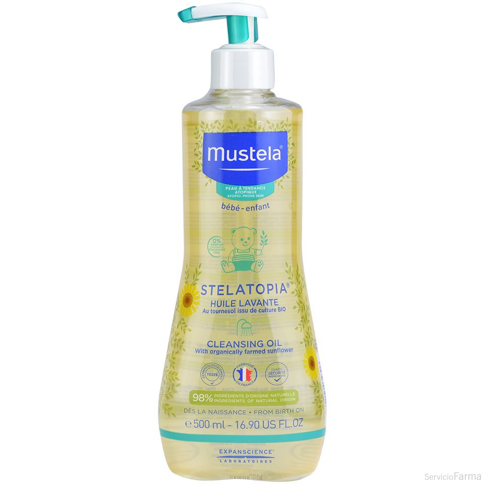 Mustela Stelatopia Aceite de baño y ducha 500 ml