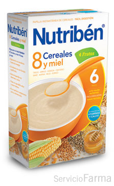 Nutriben 8 Cereales con Miel y 4 Frutas (600 g)