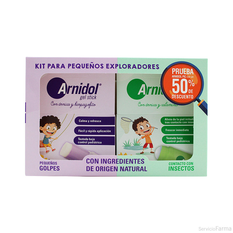 Pack Arnidol Gel stick + Arnidol Pic Roll-on Golpes y picaduras