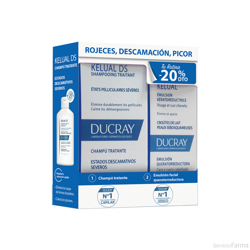 PACK Ducray Kelual DS Champú + Emulsión queratorreductora 