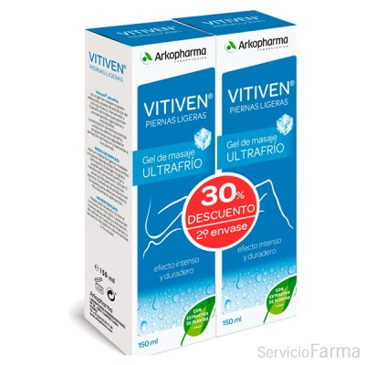Duplo Vitiven Gel Piernas Ligeras Ultra frío 2 x 150 ml / Arkopharma