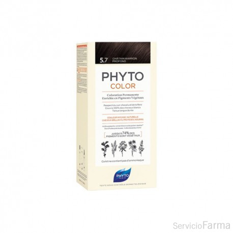 Phytocolor Tinte sin amoniaco / 05.7 CASTAÑO MARRÓN