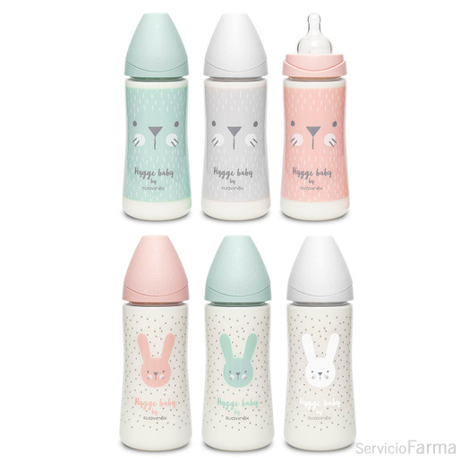 Suavinex Premium Biberón Tetina Redonda Papilla Silicona +4m 360 ml