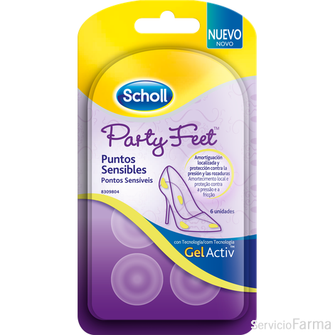 Party Feet / Puntos sensibles Gel Activ - Scholl (6 unidades)