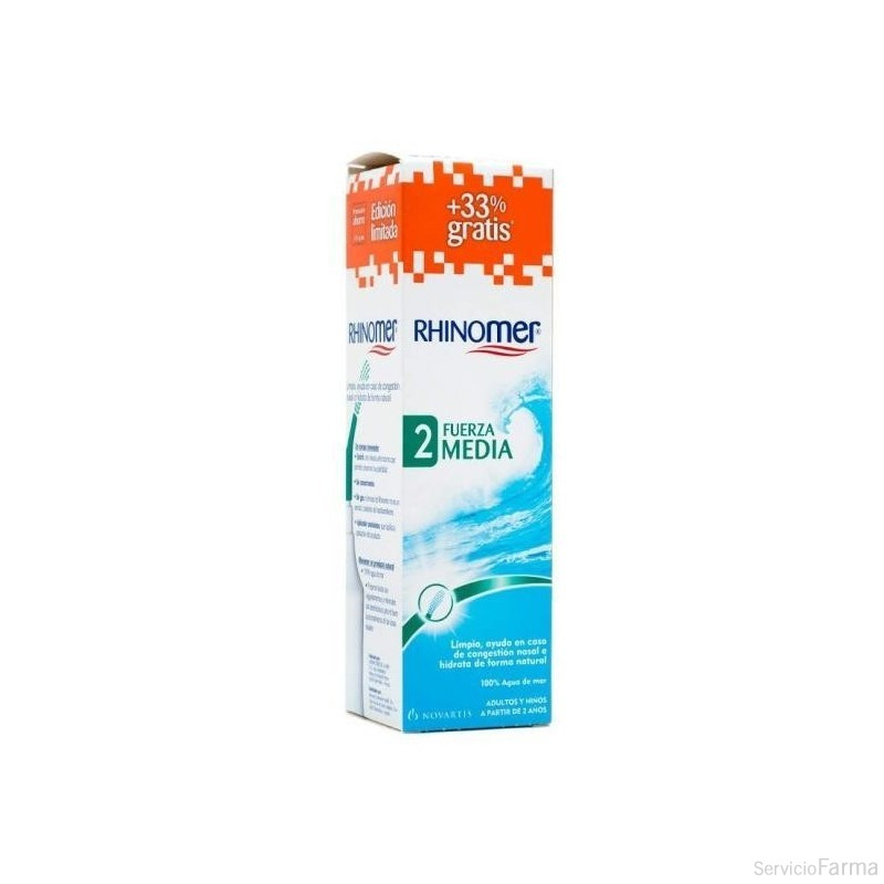 Rhinomer 2 MEDIA Limpieza nasal Agua de mar 210 ml