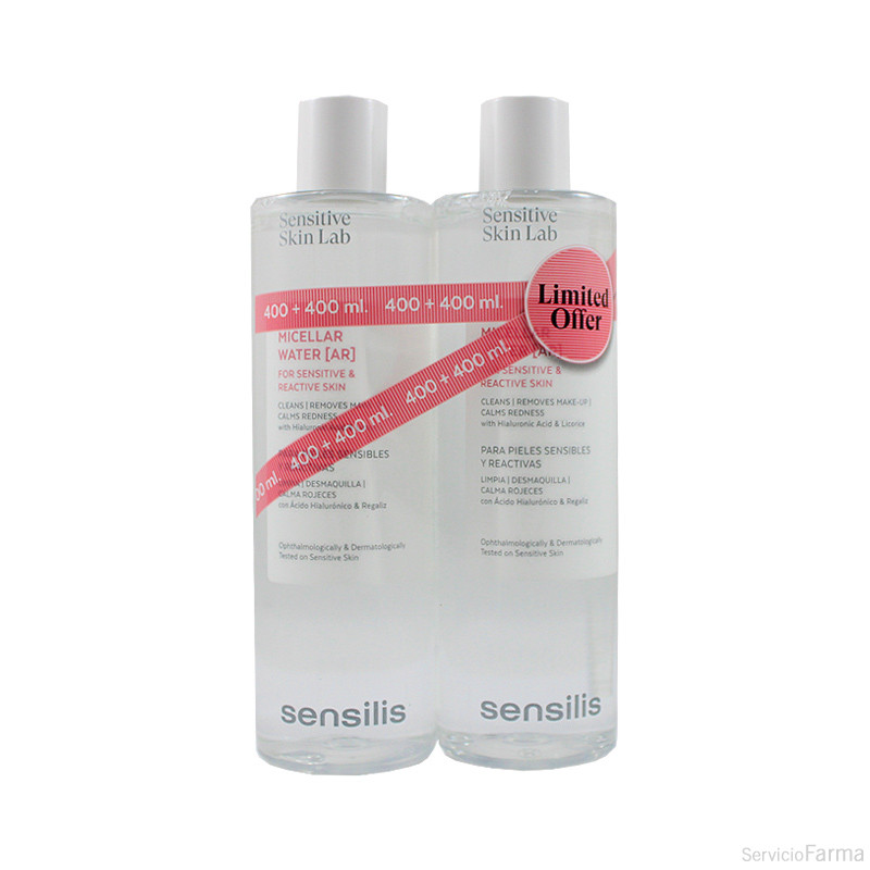 DUPLO Sensilis Micellar Water AR Agua micelar Piel reactiva 2 x 400 ml