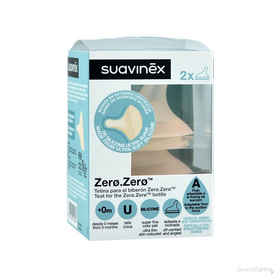 SUAVINEX TETINA ZERO SILICONA TALLA UNICA A FLUJO ADAPTABLE