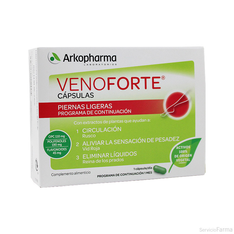 Arkopharma Venoforte Piernas Ligeras 30 cápsulas 