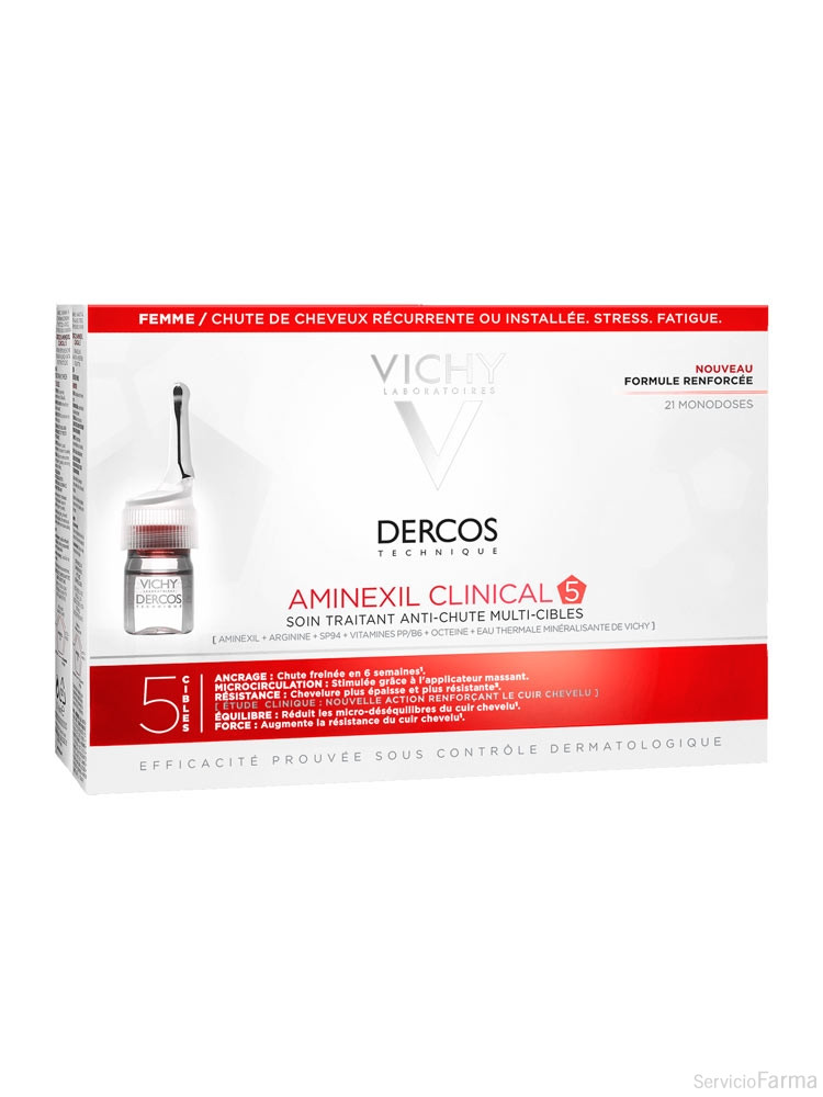 Nota Viento Partina City Comprar Dercos Aminexil Clinical 5 Anticaída mujer online. ¡Envío GRATIS!