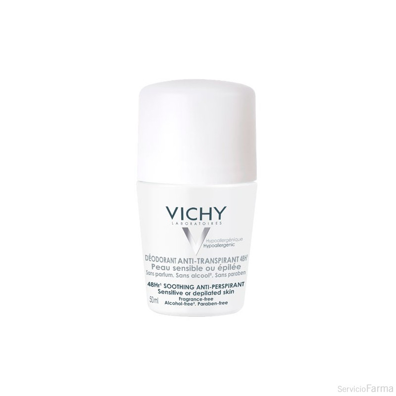 Vichy Desodorante Antitranspirante 48h Piel sensible o depilada 50 ml