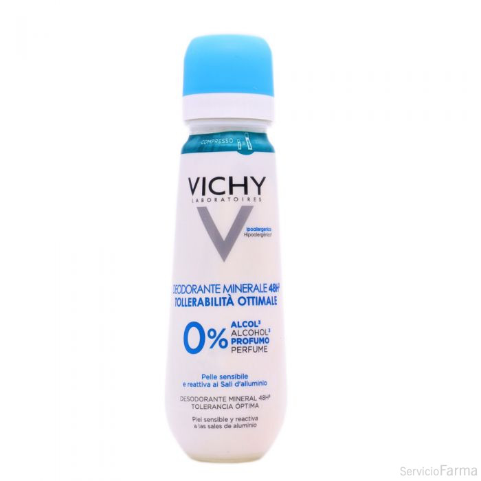 Vichy Desodorante Mineral Tolerancia Optima 48H 0% 100 ml